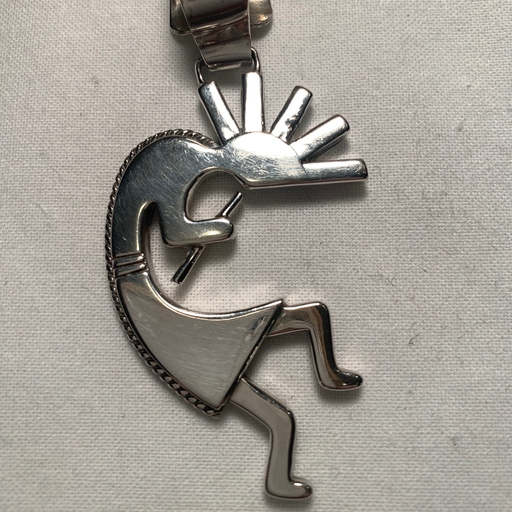 CHRISTIN WOLF Sterling Kokopelli Fertility Pendant. RARE Mother's Day Gift!